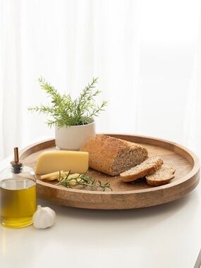 Wooden Circular Lazy Susan Tray